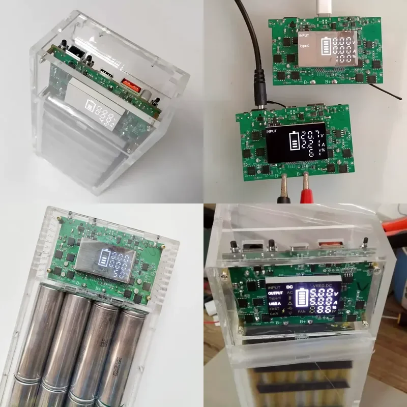 Suitable for Transparent Outdoor Power Bank 40000mAh 60000mAh Adjustable Voltage DC3.3-24V 5A PD100W Fast Charging Portable
