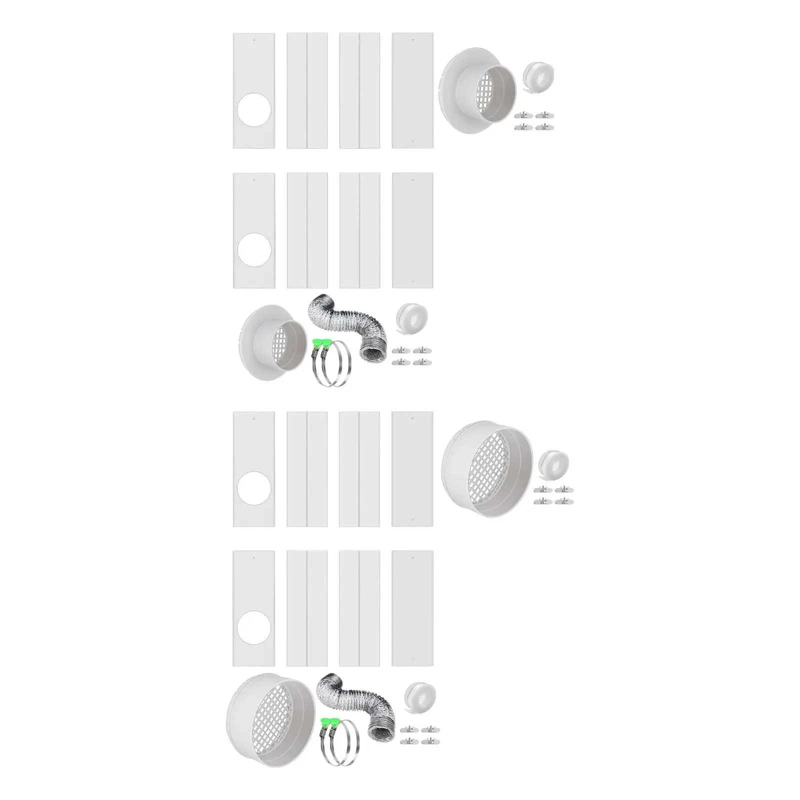 

Portable Air Conditioner Window Vent Kits Window Seal Plates Kits for Sliding Windows and Doors Ducting Portable Units