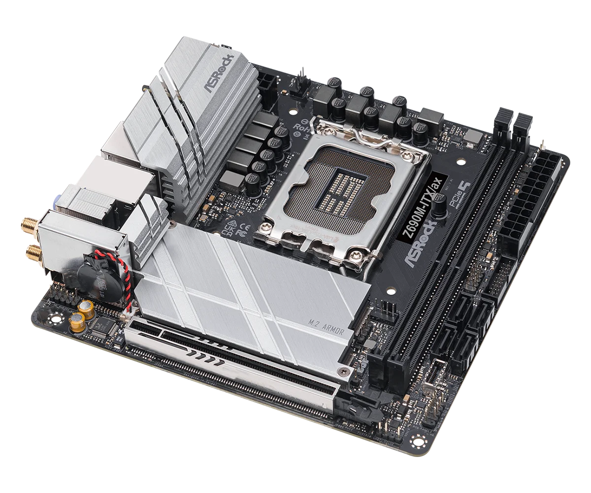 لوحة أم ASROCK Z690M-ITX/ax بت - مراجعة Lga1700 Itx Motherboard Ddr5 وسعره
