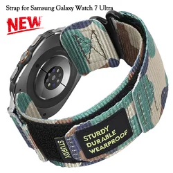 Nylon Sports Strap For Galaxy Watch 7 Ultra 47mm NO Gaps Curved End Strap for Samsung Galaxy Watch 7 Ultra 47mm Correa Watchband