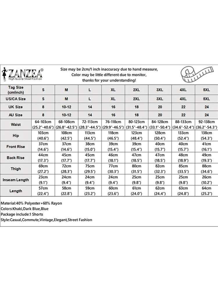 ZANZEA شورت نسائي عتيق 2025 سراويل صيفية مستقيمة موضة كابري غير رسمية جيوب صلبة فضفاضة عالية المرونة الخصر بنطلونات