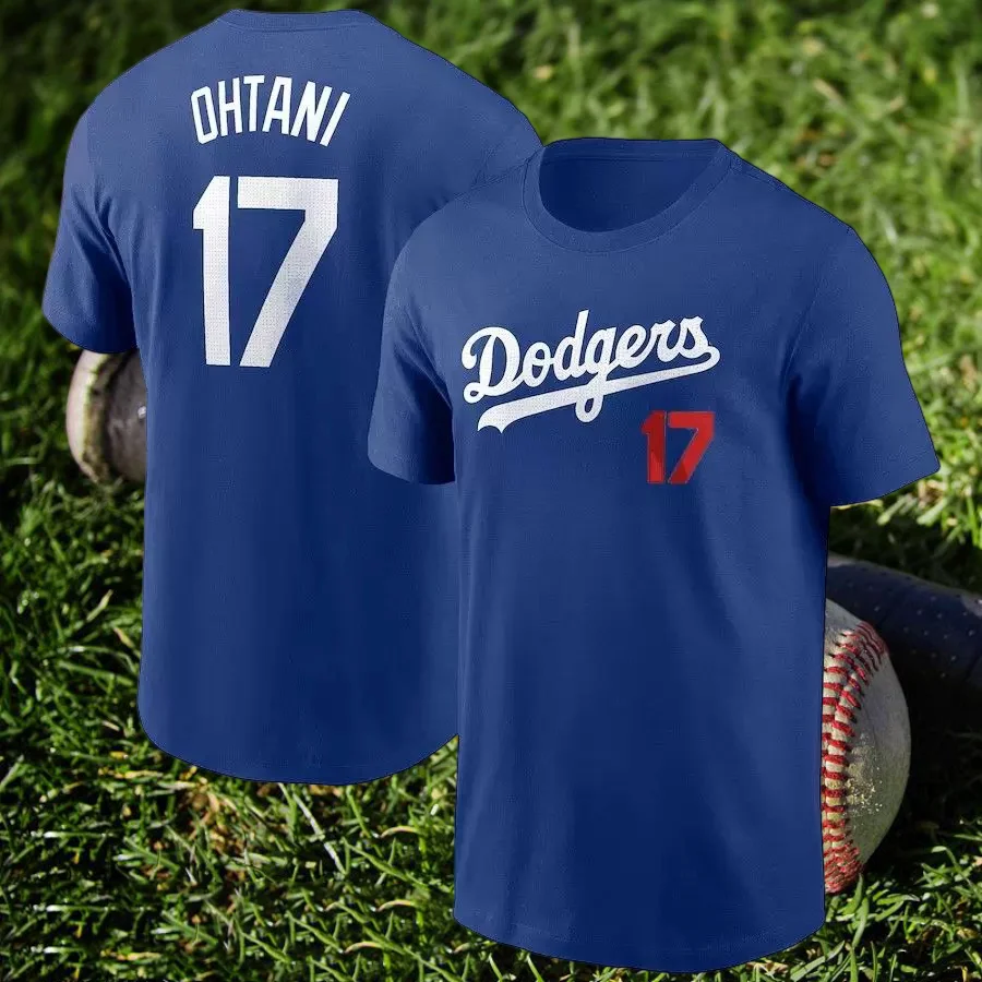 24-25 New Los Angeles Dodgers baseball team uniform sports training suit men's clothing refreshing and breathable sports T-shirt