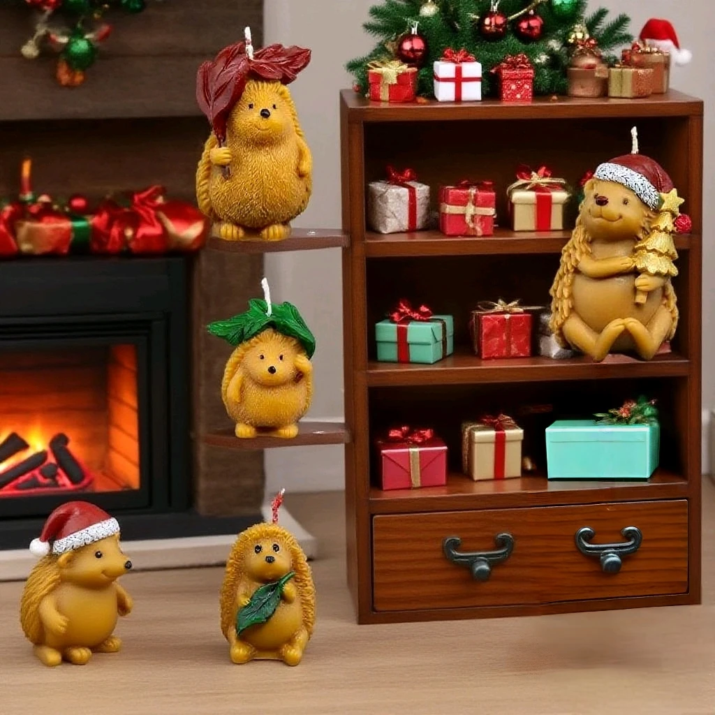 3D Autumn Hedgehog Party Chris - огляд і ціна Candle Making Kit Xmas