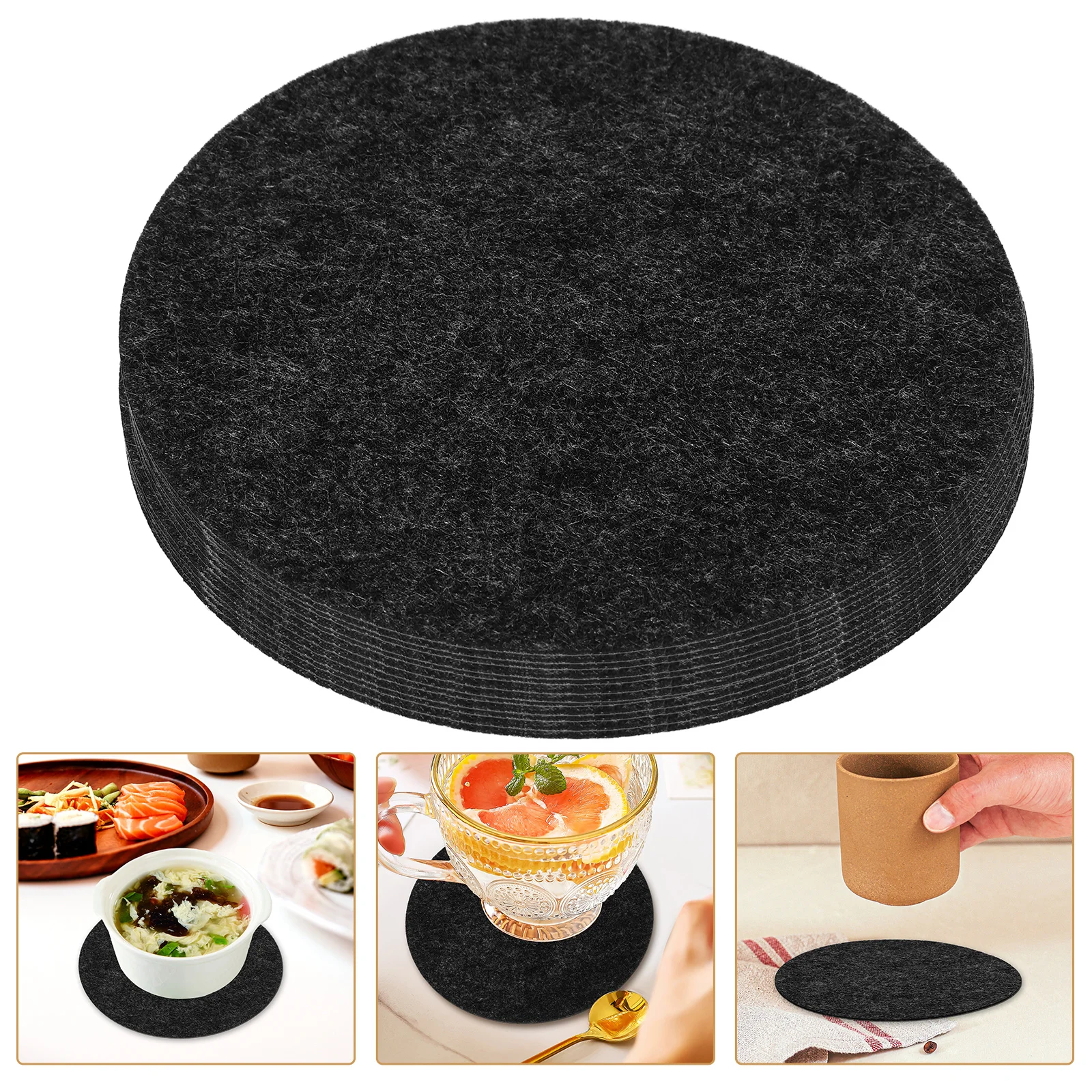 12 Pcs Felt Dish Separators Plate Insulation Pads Pan Protectors for Stacking Dinnerware Anti Pot Cushion Divider Mat