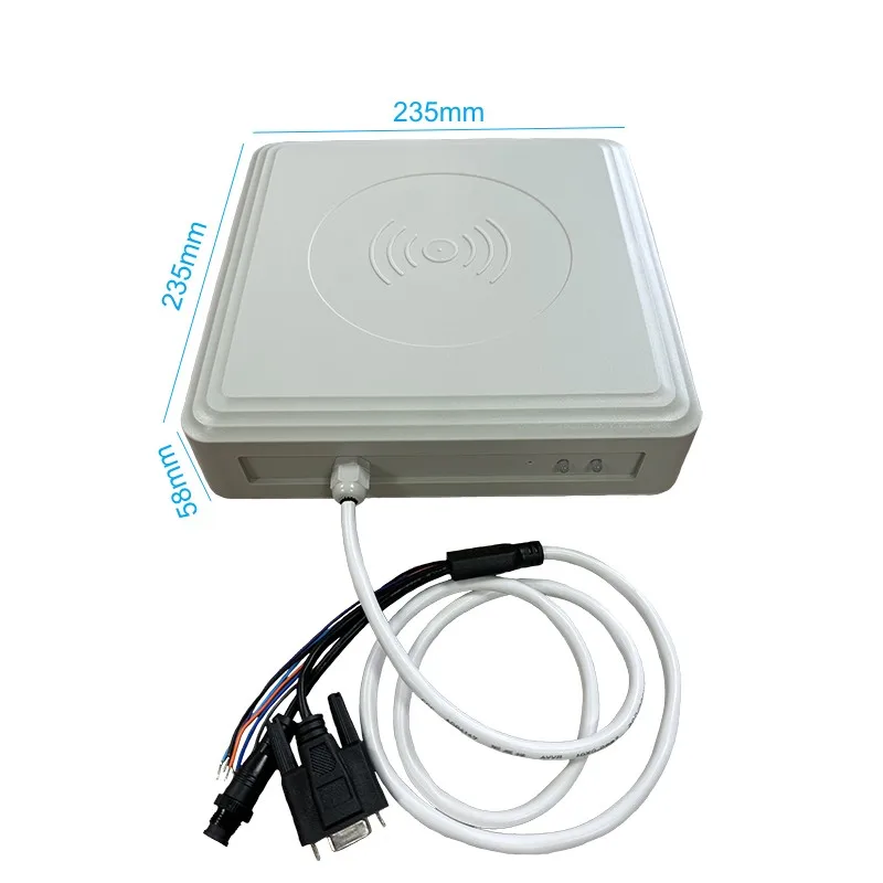 Mid-range UHF RFID 8dbi Antenna Reader, 902-928Mhz RFID Reader support ISO18000 6C/6B Tag for Forklift/Weighting RFID System