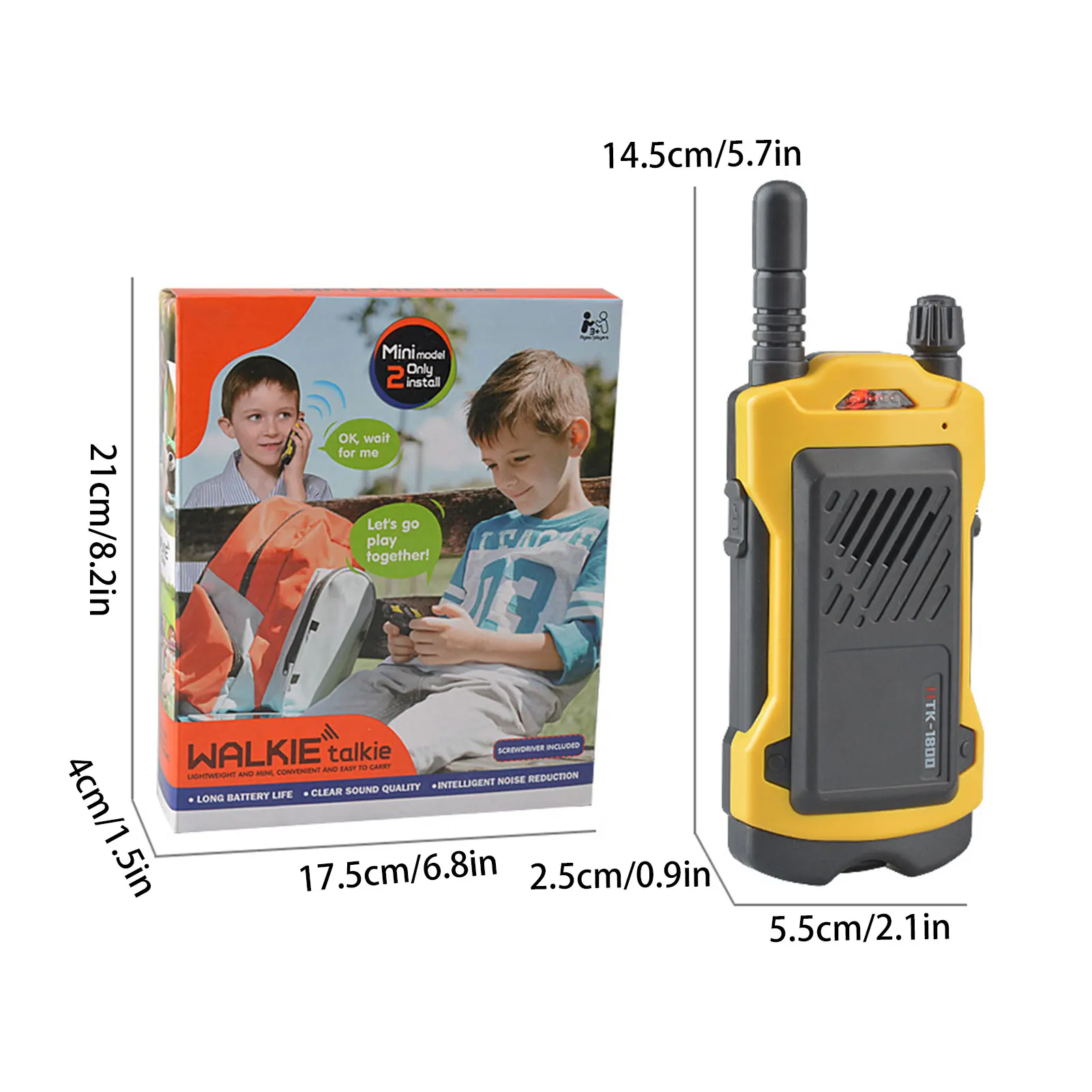 Kids Walkie Talkies Toy 2-Pcs Kids Walkie Talkies 200meters Range Radio Toys For Outside Camping Hiking Toys For 3-12-Year-Old