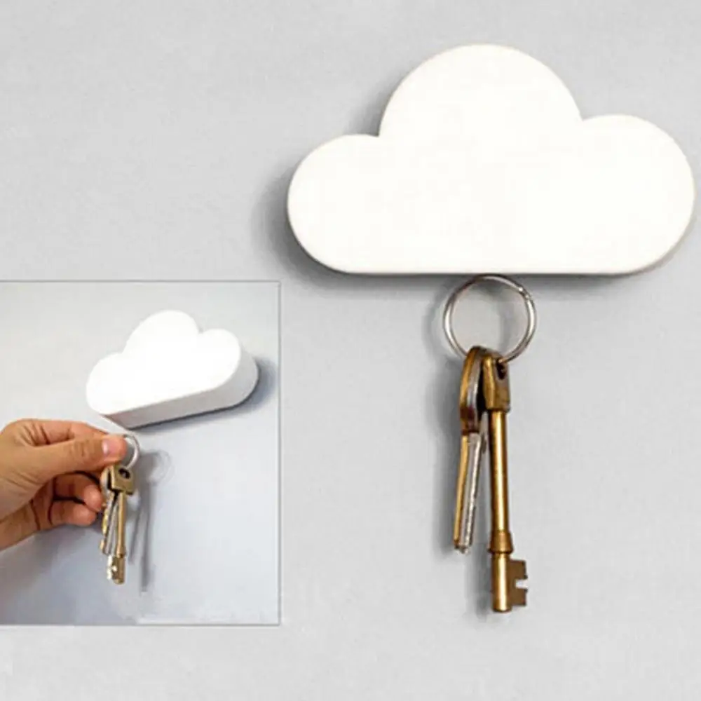 Fashion Creative Cloud-shaped Magnetic Keychain 1White Cloud Novelty Key Holder