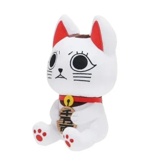 Dan Da Dan Anime Pluche Schattige Witte Kat Pluche Pop Decoratie Speelgoed Kerst Verjaardag Kind Cadeau 20cm