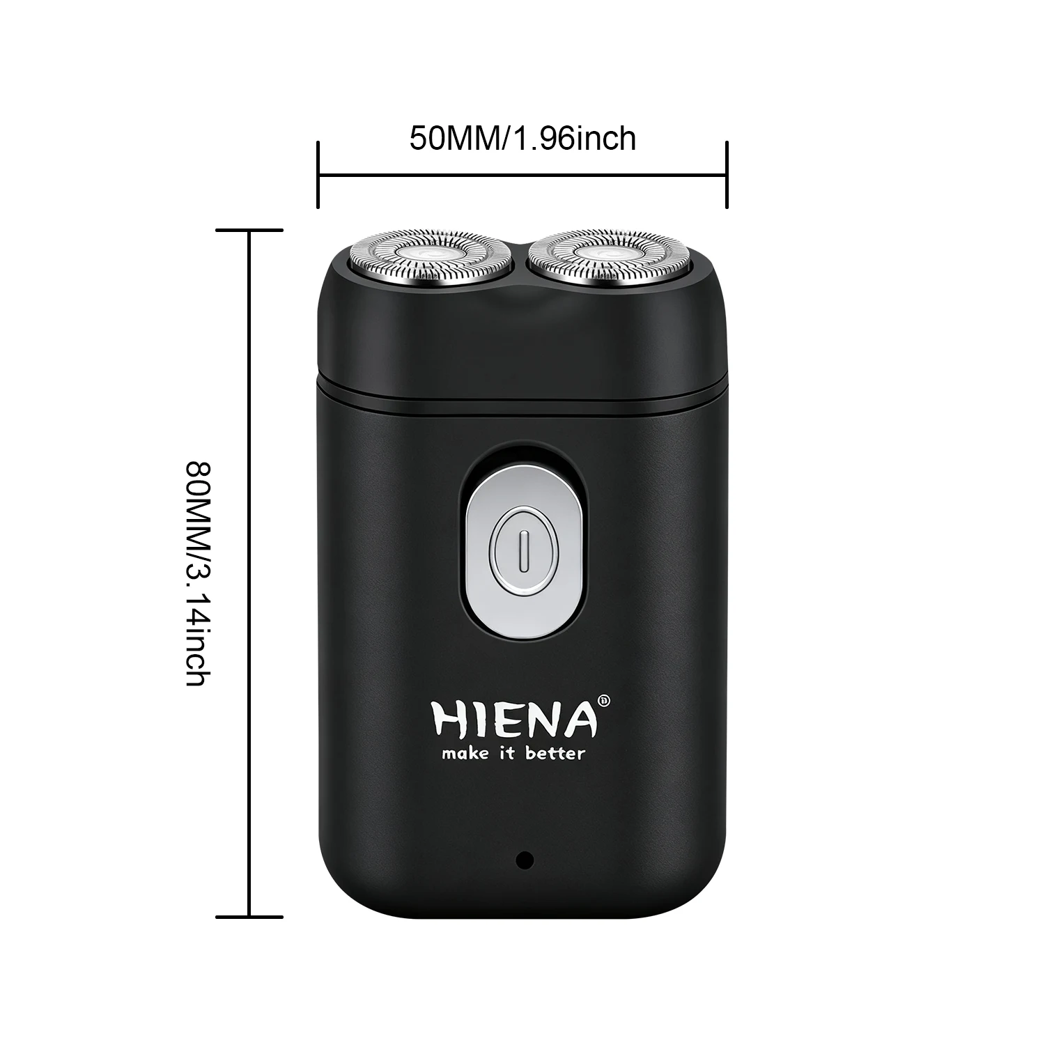 HIENA HYN-831 Men's Electric Shaver, Floating Dual Blades USB Rechargeable Portable Mini Razor for Travel