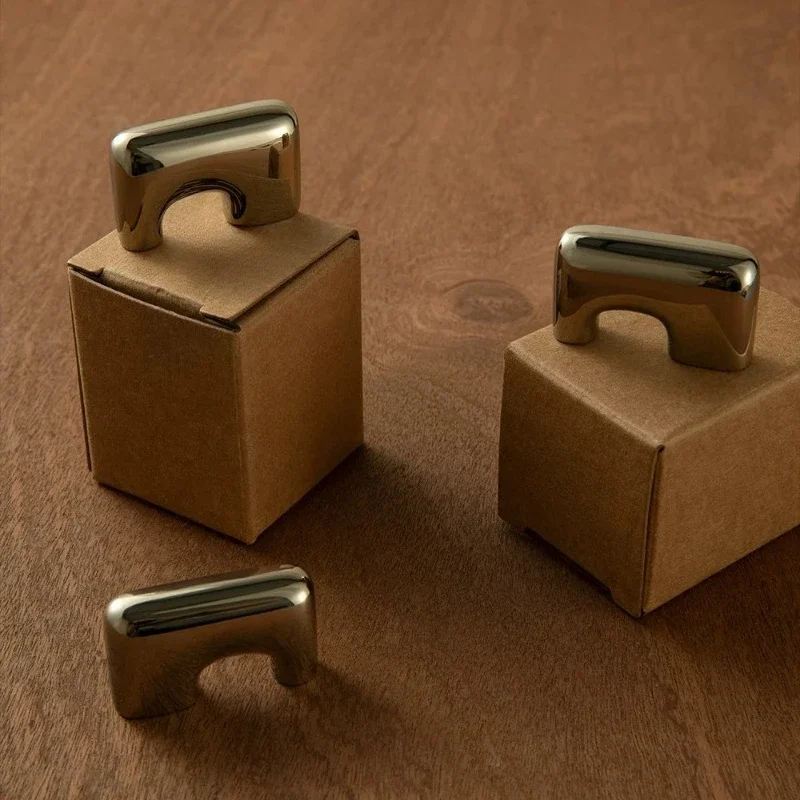 Titanium Silver Wardrobe Drawer Handles Solid Brass Elephant Cabinet Pulls Creative Animal Furniture Knobs Nordic Home Hardware