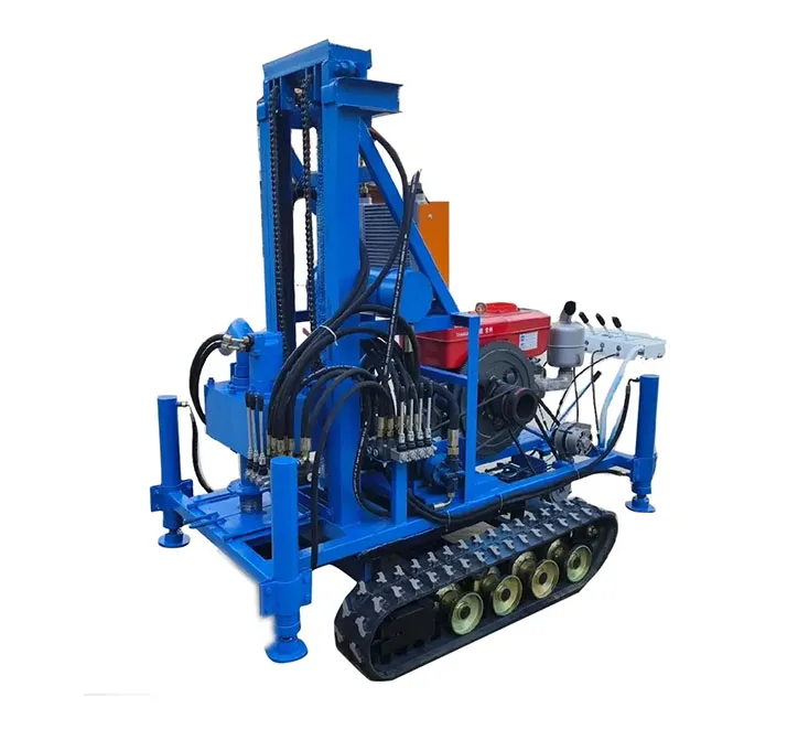 Portable Hydraulic Crawler Drilling Machine 25HP 28HP 35HP Diesel Deep Well Driller Underground Rotary Water Well Drilling Rig