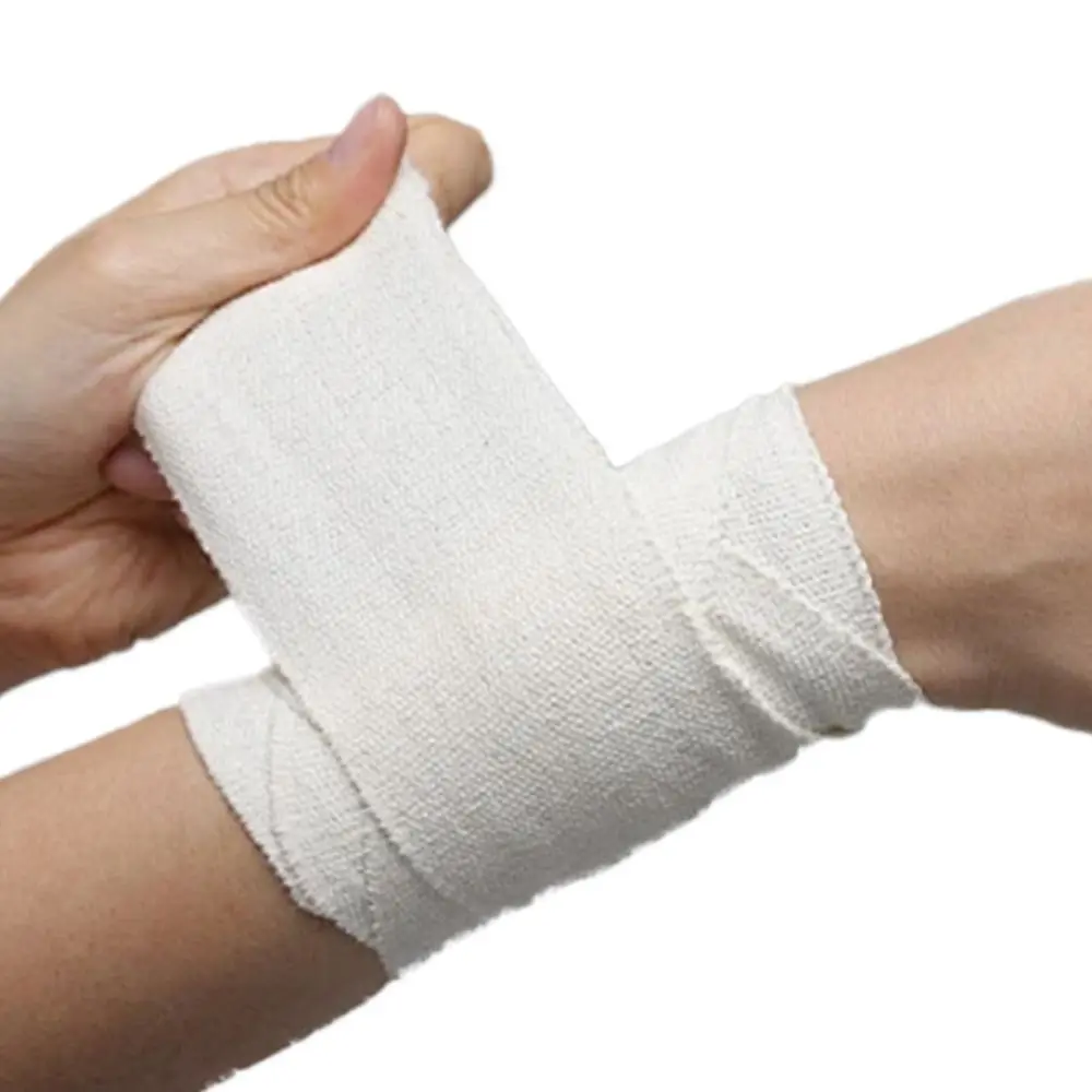 1Roll 5/7.5/10/15cm Skin Color Bandage Breathable Stretch Cotton Elastic Compression Bandage Fixed Sports Protection
