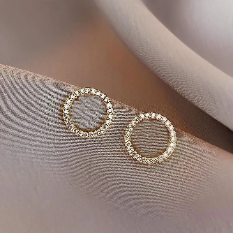 SOMILIA Mode Kleine Runde Stud Ohrringe Für Frauen S925 Sterling Silber 5A Zirkon Edlen Schmuck Naturanici earnestie Mädchen