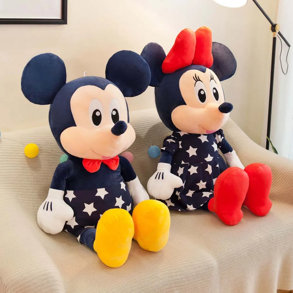 Disney Mickey e Minnie Mouse Plush Toy, Bonecas de Pelúcia Kawaii, Decoração para o lar, Presentes de aniversário para crianças, bebês, crianças, 35