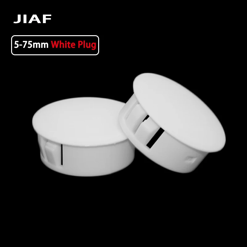 10/50/100 Pcs White Plastic Hole Plug 5-75mm Nylon Hole Cover HP-22 SKT-25 Round Plugs Plug For Furniture