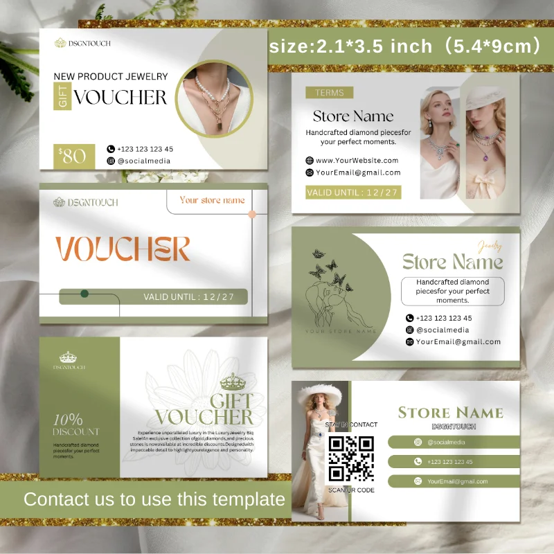 DSGNTOUCH Custom Matte Laminated Business Cards for Jewelry Shop Clothing Boutique High Luxury Business Card Matte Finish