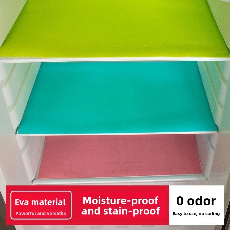 

4PCS EVA Waterproof Refrigerator Liner Mat Washable Mildew Kitchen Pad Anti-oil Cabinet Drawer Placemat Heat-insulat Fridge Mat