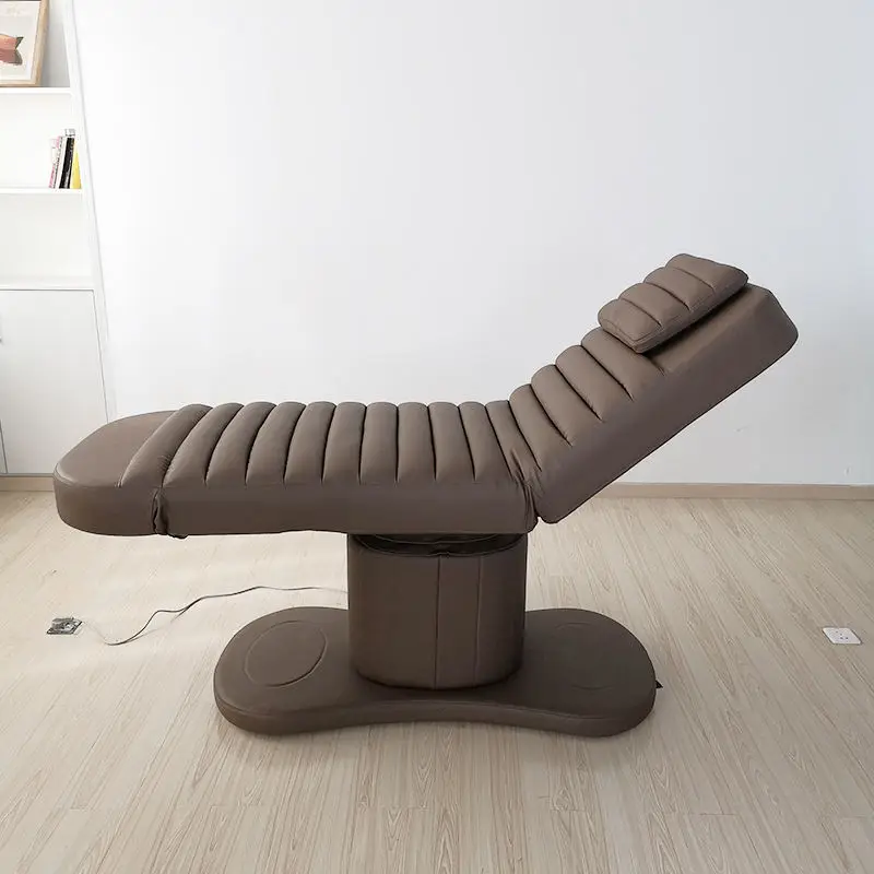 Electric Massage Bed With Adjustable Height Metal Frame Synthetic Leather Upholstery For Professional Spa Salon And Medical