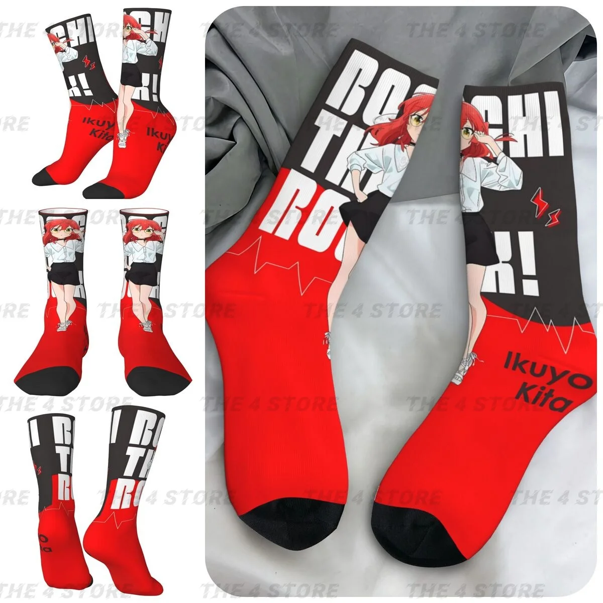 

New Anime BOCCHI THE ROCK High elasticity polyester fiber Men and Women printing Socks,Applicable throughout the year Dressing