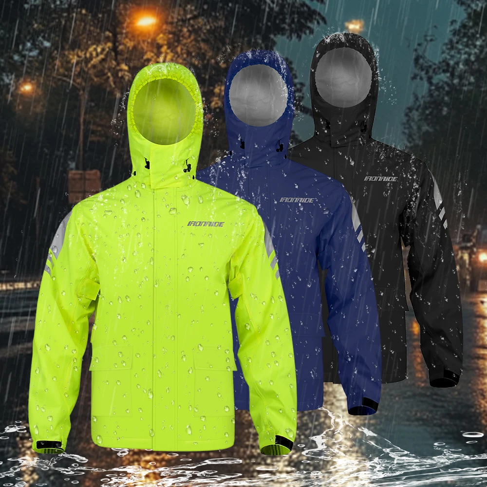 Motorcycle Raincoat Suit Reflective Rainstorm Prevention Jacke Rain Protection Takeaway Waterproof Moto Bicycle Split Raincoat