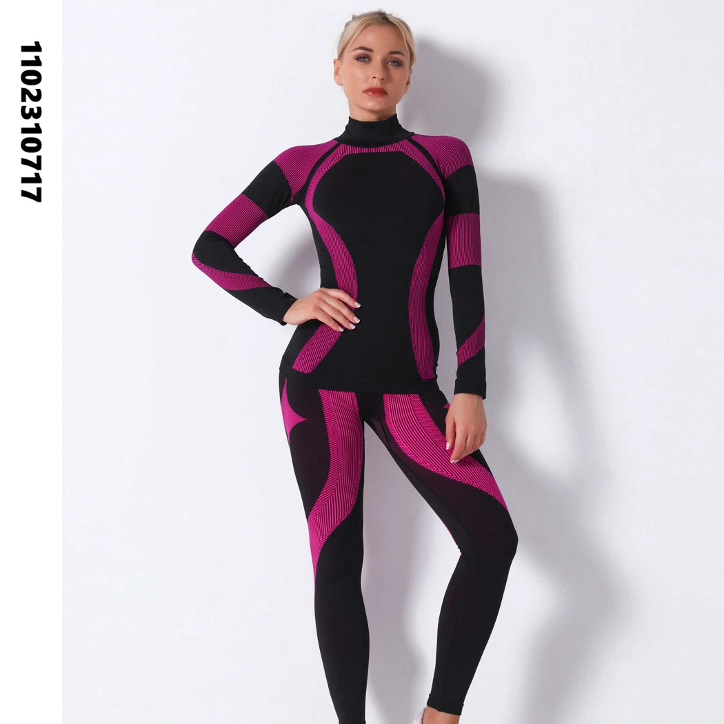 Women Thermal Underwear Suit Winter Quick Dry Thermo Sporting Underwear Sets Female Ski Fitness Gym Long Johns Set SK004