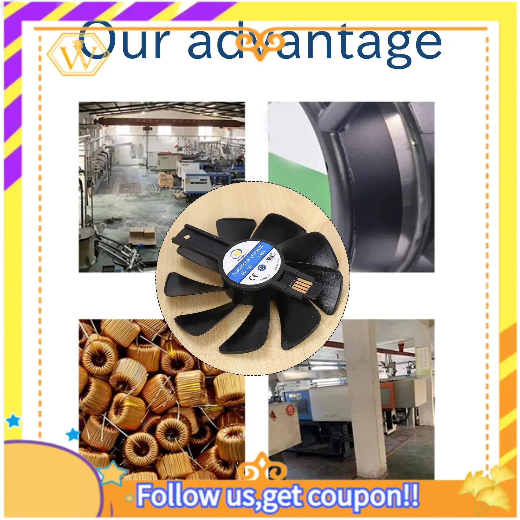 Новейший охлаждающий вентилятор CF1015H12D DC12V 95 мм, замена для Sapphire NITRO RX480 8G RX 470 4G GDDR5 RX570 4G/8G D5 Новейший охлаждающий вентилятор CF1015H12D DC12V 95 мм, замена для Sapphire NITRO RX480 8G RX 470 4G GDDR5 RX570 4G/8G D5