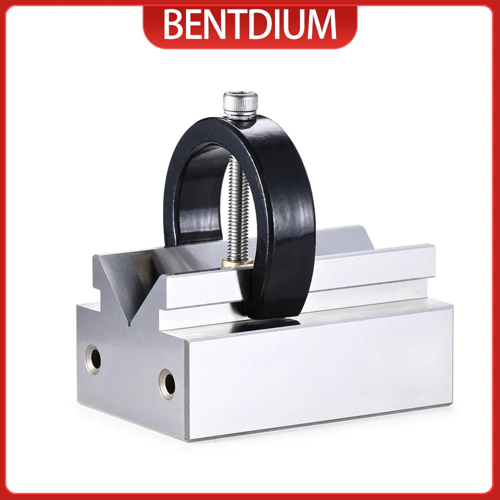 

BENTDIUM SUS420 Stainless Steel V-Block Clamp High Rigidity round Bar Fixing Fixture for Grinding And Machining