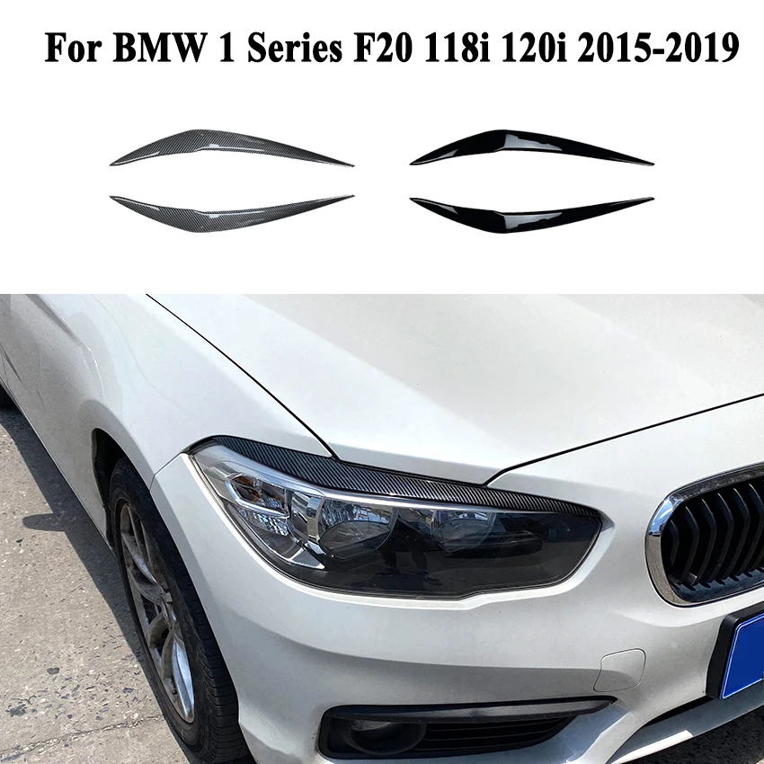 

Car Front Headlight Eyebrows for BMW 1 Series F20 LCI 118i 120i 2015-2019 Auto Eyelids Stickers Modification Aftermarket Parts