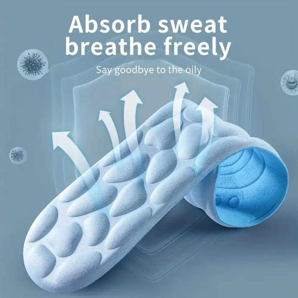 Palmilhas de Massagem Ortopédica Memory Foam para Sapatos, Calçados Esportivos Femininos e Masculinos