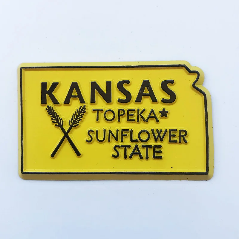 Kansas  Fridge Magnets Travel 3D Memorial Magnetic Refrigerator