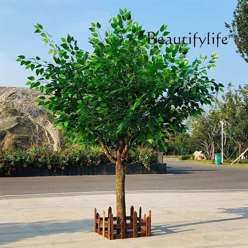 mall props wishing tree landscape tree window decoration  Simulation banyan tree simulation large plant hotel shopping