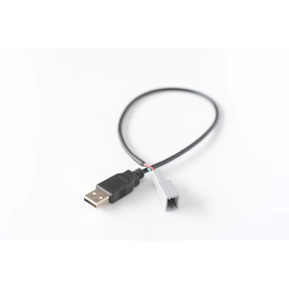 Black Car Stereo USB Adapter Multi Purpose Usb Adapter Auto Connector 29cm Cable Length Flexible Positioning Design