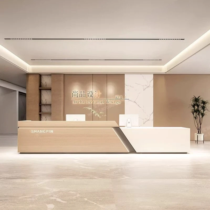 

Nordic Modern luxury Administrator Stand Reception Cosmetics Showcase Front Retail Checkout Design Bureau Postmodern Furniture