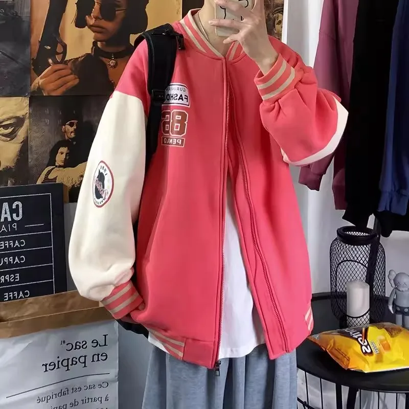 

Свободная мужская бейсбольная куртка Thiened, осенне-зимняя верхняя одежда, модное гонконгское пальто для пар, молодежная повседневная одежда