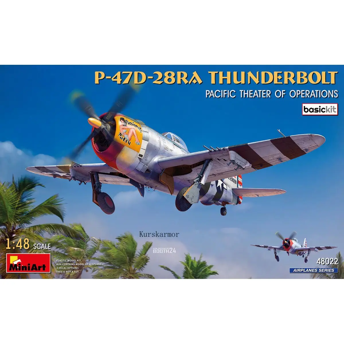 Miniart 48022 P47d-28ra Thunderbolt Pacific Theater of Operations Basic Kit