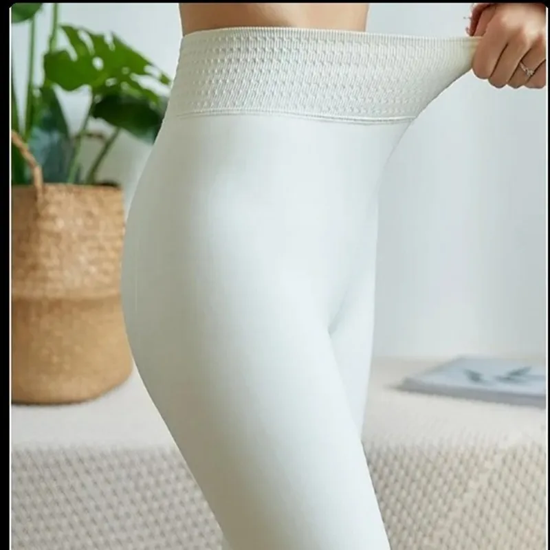 45-65Kg Nieuw Ontwerp 160-172Cm Vrouwen Wit Nylon Winter Verdikte Fluweel Gewatteerde Volwassen Dans Panty Sexy Mode Leggings Aaa