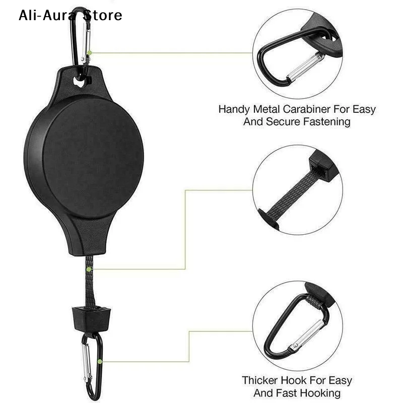 1Pcs Adjustable Retractable Plant Pulley Hanger Hook For Hanging Flower Baskets Garden Pots Bird Feeder Outdoor Decor