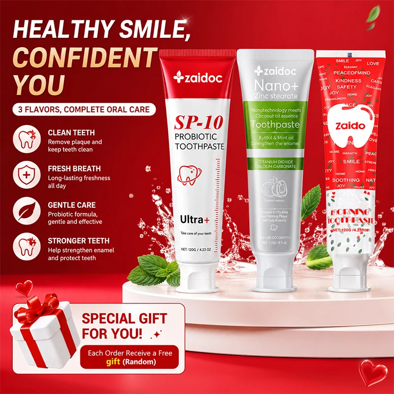 Mct Oil Coconut - ZaiDoc 3Pcs Toothpaste Set : Probiotic