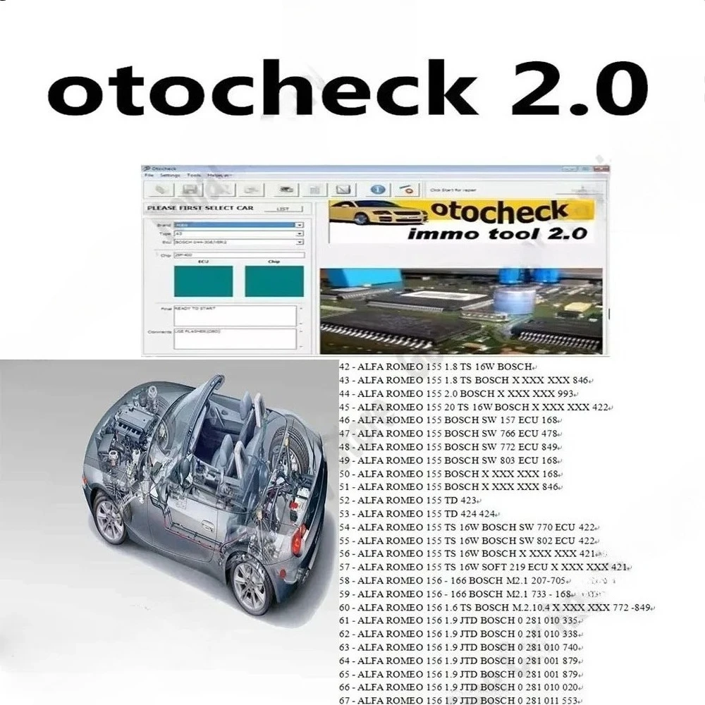 Otocheck 2.0 obd2 scanner Immo Tool Cleaner Advanced Immo Repair System for Immobilizer Otochecker Software OTO Check Immo Tool