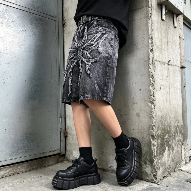 Gothic Retro Oversized Baggy Fit Unisex Short Pants Men Y2K
