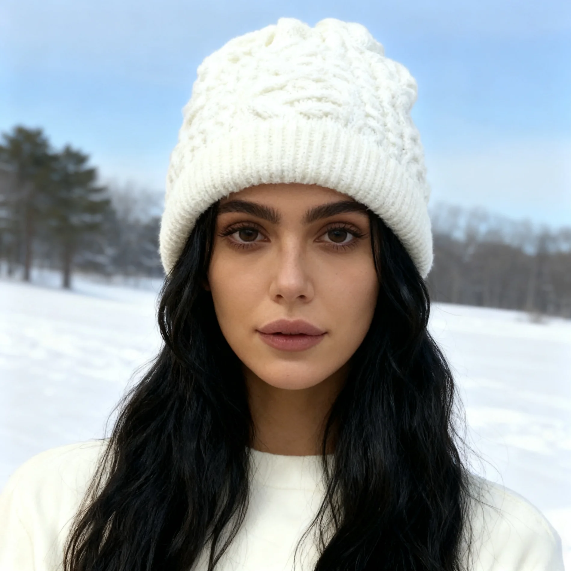 Mehrzweck-Set mit gestrickter Wintermütze und Schal | Warme Thermo-Mütze, Halswärmer, Ski-Gesichtsbedeckung für Damen und Herren, Outdoor, kaltes Wetter – Detail 35