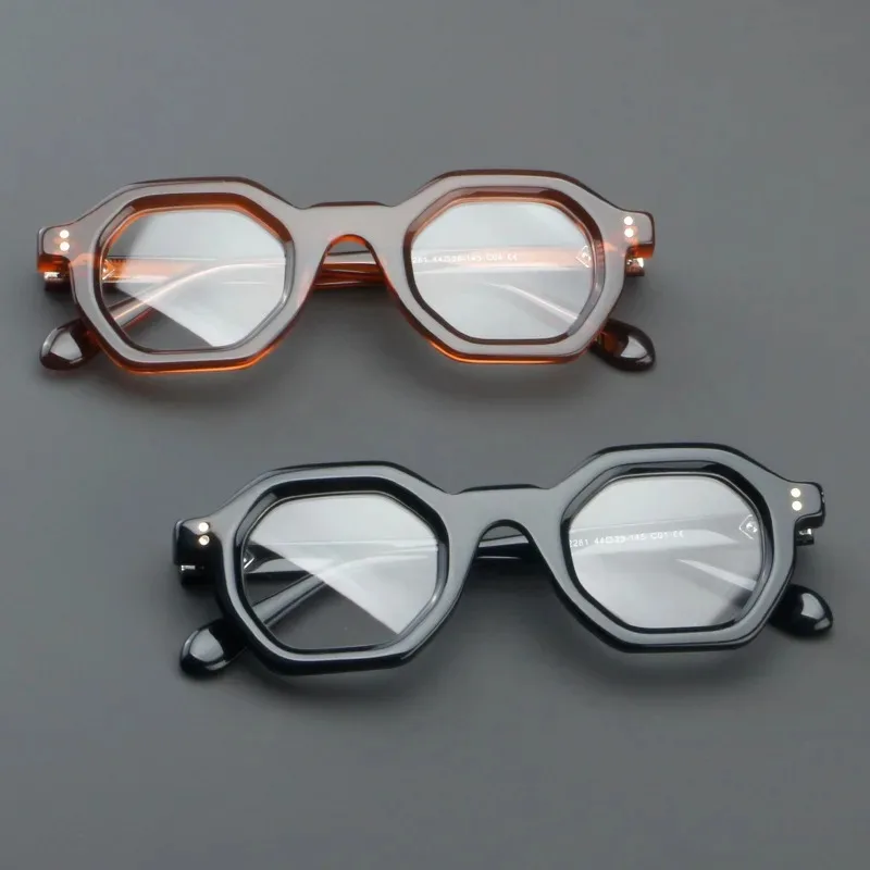 Acetate Square Reading Glasses Men Women Vintage Red White Black Eyeglasses Frame Thick Prescription Spectacles