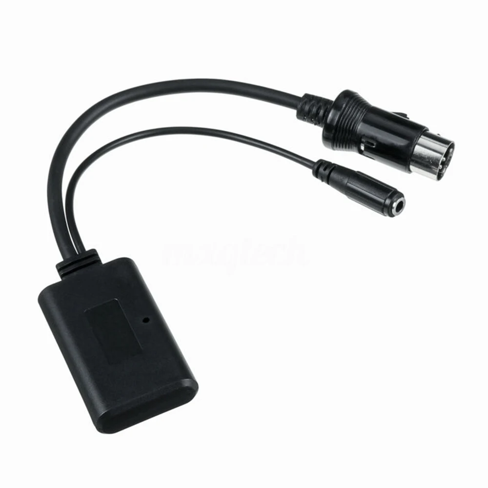 8Pin Aux Audio Cable Adapter with Microphone for Alpine KCM123B MBUS Compatible with AUX Mode Radios for Clear Music and Calls