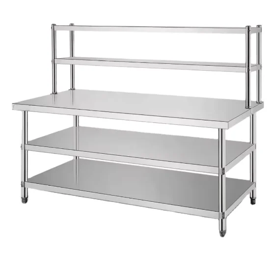 Stainless steel workbench 201/304 with top rack, sui  for kitchen and workbench, hotel and restaurant supplies