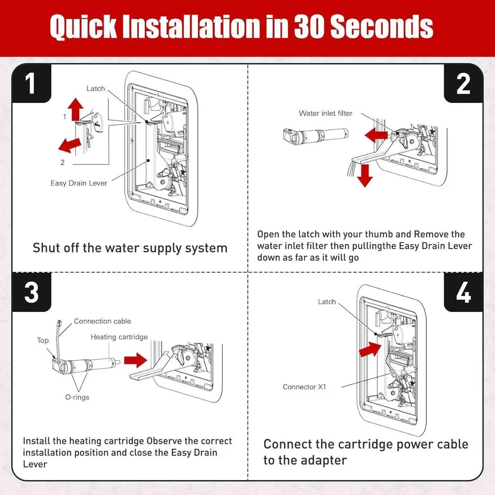 طقم مضاد للتجمد الكهربائي متوافق مع Truma AquaGo، بديل لسخان المياه Truma AquaGo RV طقم مضاد للتجمد الكهربائي-Frost