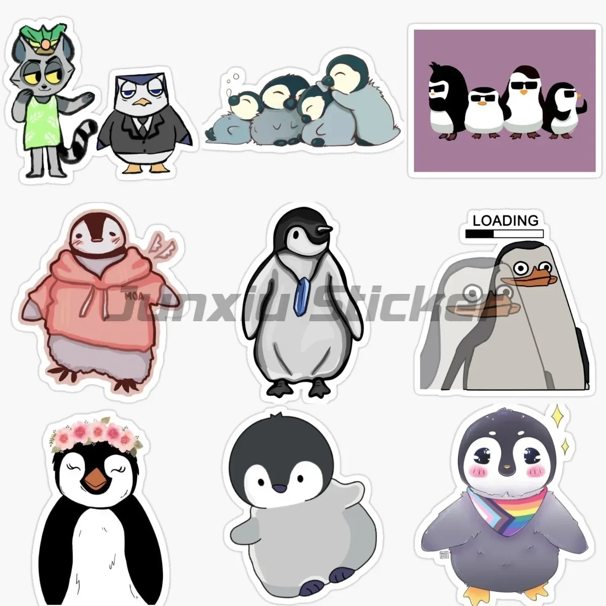 

Personality Creative Cute Madagascar Penguins Decal Car Waterproof Window Laptop Vinyl Wall Room Truck Fridge Decoration Sticker