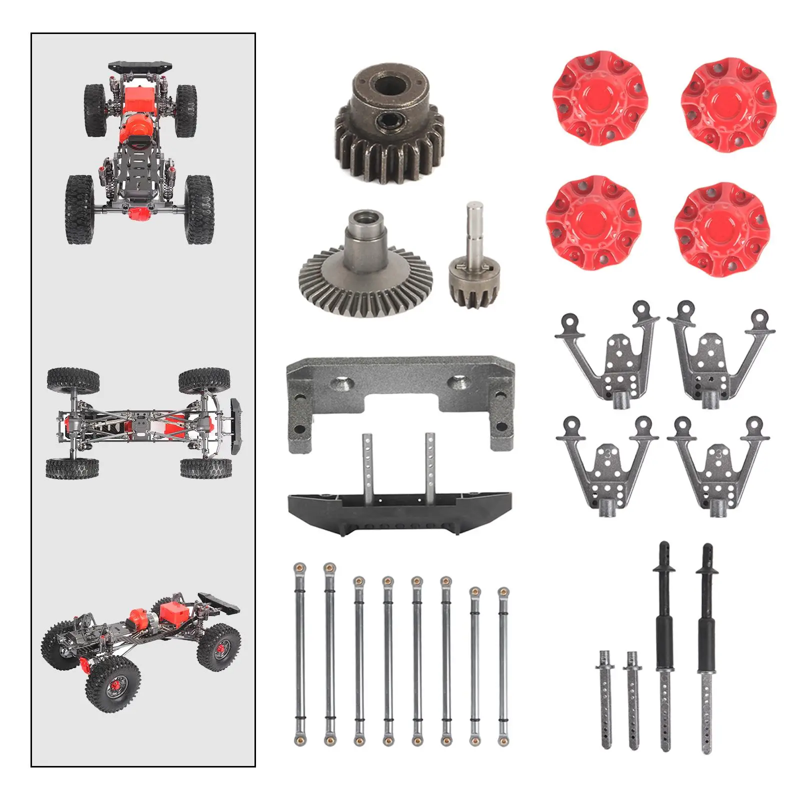 RC Onderdelen voor SCX10 II 1/10 Schaal RC Buggy Hobby Auto DIY Gemodificeerd Voertuig