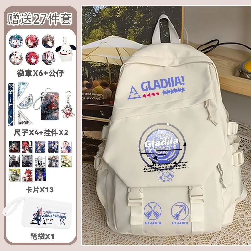 Arknights For Boys Girls, Elementary Middle School Students, High-Quality Anime Double Shoulder Bag, Lightweight And Anime