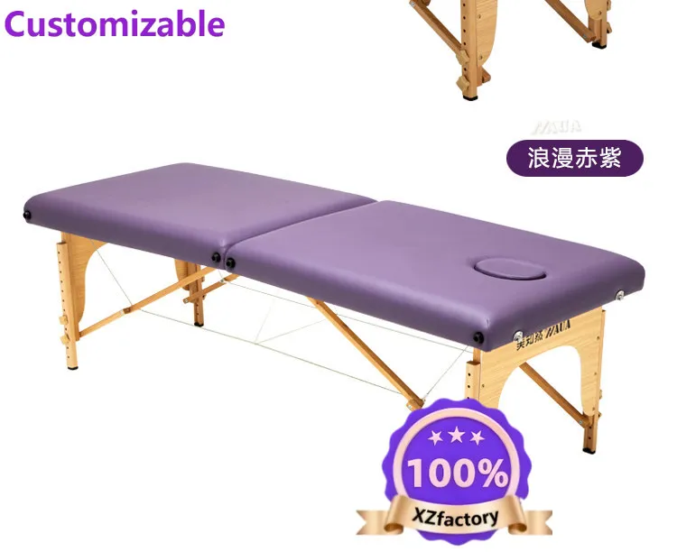Factory Direct 2026 Original point folding massage table massage portable home moxibustion pattern embroidery body physiotherapy