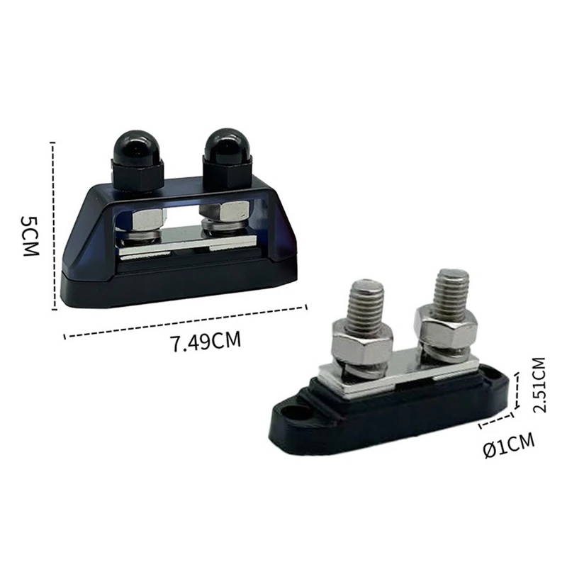 Heavy-Duty Two-Stud Battery Post Terminal Kit Modification Accessories Ground Terminal Block Power Distribution Cover